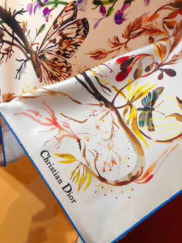 Dior silk scarf 90X90cm E04 (14)